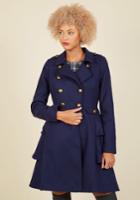  Fame And Flattery Coat In Navy In Xxs