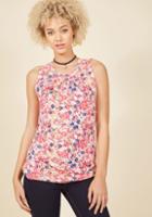 Modcloth Charmed, Indeed Tank Top In Pink Floral