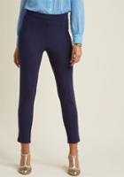 Modcloth You Raise A Good Ponte Pants In Navy In Xs