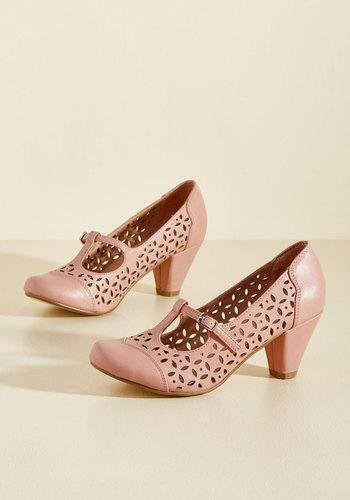  Opting For Intrigue T-strap Heel In Petal In 40