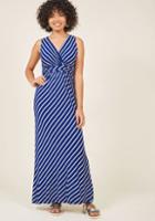 Modcloth Adore County Dress In Cobalt Stripes