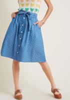 Modcloth Park Bench Artistry A-line Skirt With Pockets In Xxs