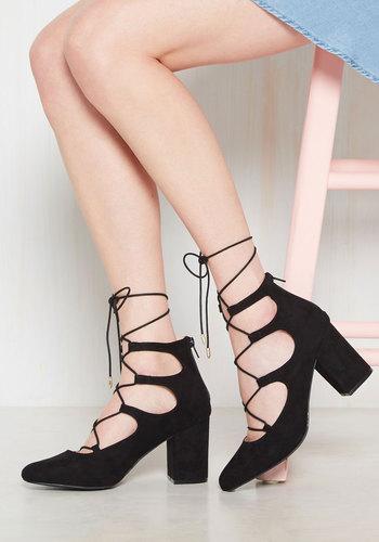  Power Couple Block Heel In Black In 6.5