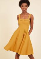  Pull Up A Cherry A-line Dress In Marigold In 4x