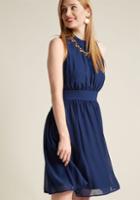 Modcloth Windy City A-line Dress In Navy In Xs
