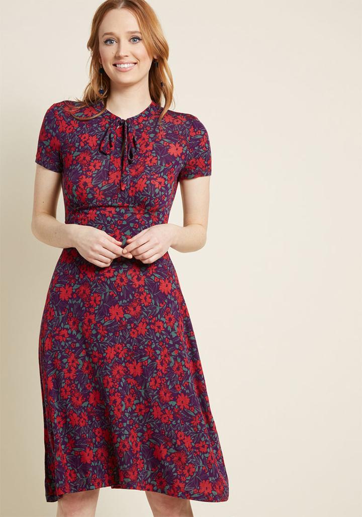 Modcloth File Under Fab Midi Dress In 2x