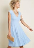 Modcloth Date Night Done Right A-line Dress In Periwinkle In 2x