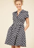  Summer School Cool Shirt Dress In Dotted Black In 2x