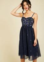 Couth And Charismatic Midi Dress In Midnight Blue In 4x