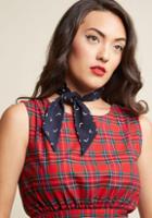 Modcloth It's About Tie Neck Scarf In Navy