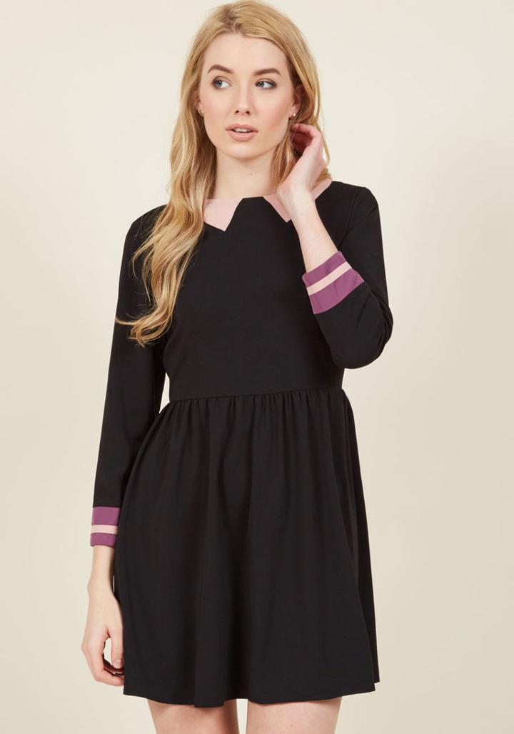 Modcloth Trompe L'oeil Loyalty Mini Dress In S