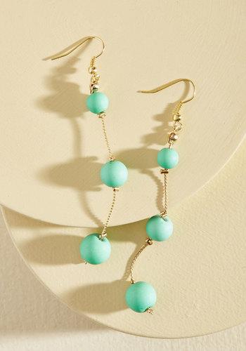Bauble Or Nothing Earrings In Aqua