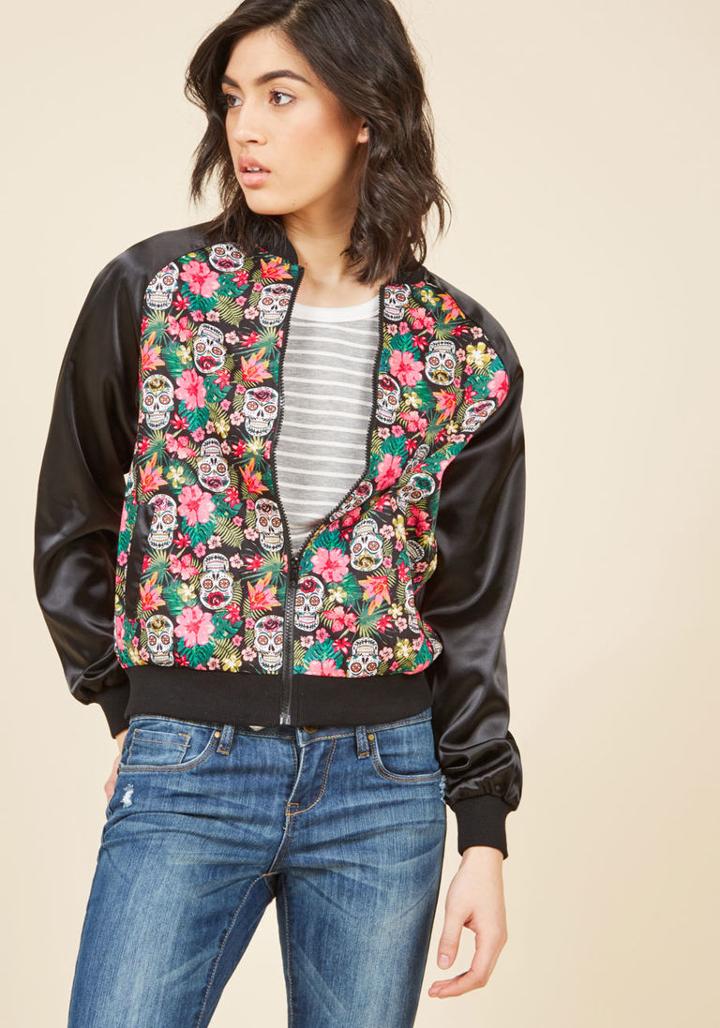 Modcloth A Twist On Tropical Jacket In L