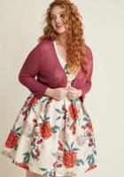 Modcloth Pointelle Belle Cardigan In Marsala In L