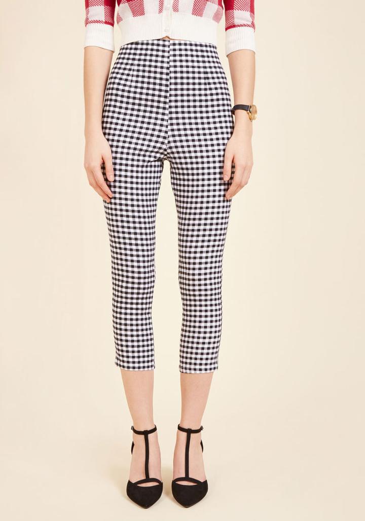 Modcloth Jive Got A Feeling Pants In Black Gingham