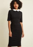 Collectif Collectif Make My Wednesday Fitted Midi Dress In M