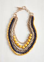 Modcloth Yes You Glam Necklace In Mustard