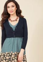 Modcloth The Dream Of The Crop Cardigan In Navy