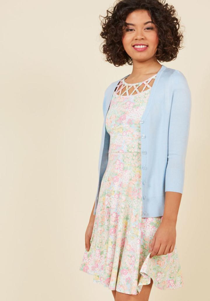 Modcloth Charter School Cardigan In Frost