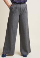 Modcloth Herringbone Trousers With Pockets And Pleats In S