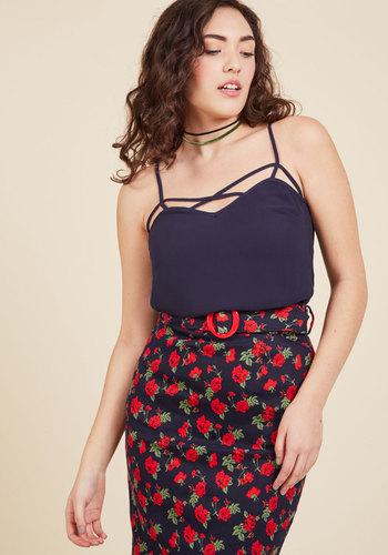 Transition Accomplished Tank Top In Navy In Xs