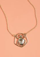 Modcloth Fair And Scarab Pendant Necklace