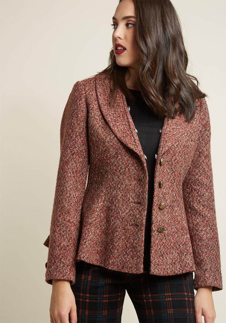 Modcloth Face Your Fierce Jacket In 14 (uk)