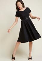 Modcloth Back To Classic Short Sleeve Midi Dress In S