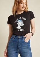 Modcloth Automatons Of Fun Graphic Tee In L