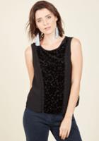 Modcloth Spiffy Studies Sleeveless Top In Black In 2x