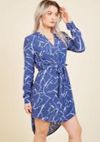  Do You Coffee? Shirt Dress In Blue Marble In M