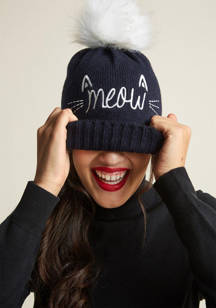 Modcloth Pep-friendly Hat In Meow