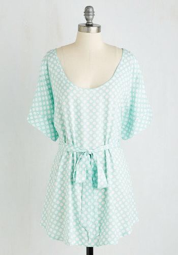 Poema Medium Format Memory Tunic In Mint Dots