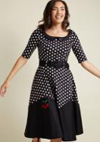 Collectif Collectif Pinup Personality Fit And Flare Midi Dress In S