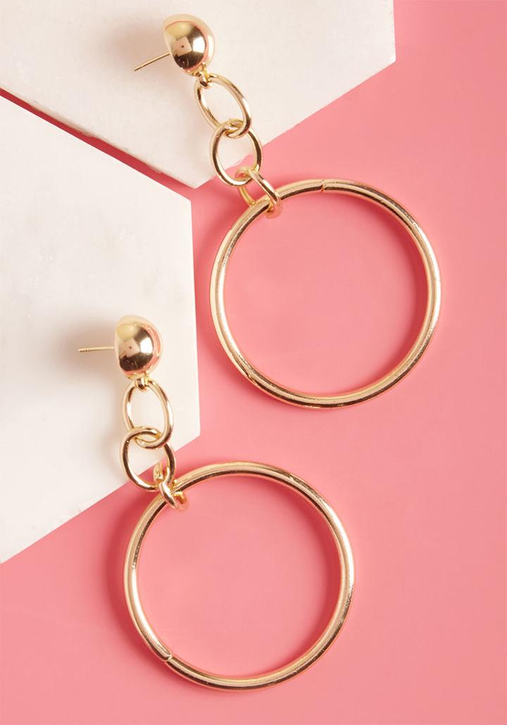 Modcloth Emboldened Emblem Earrings