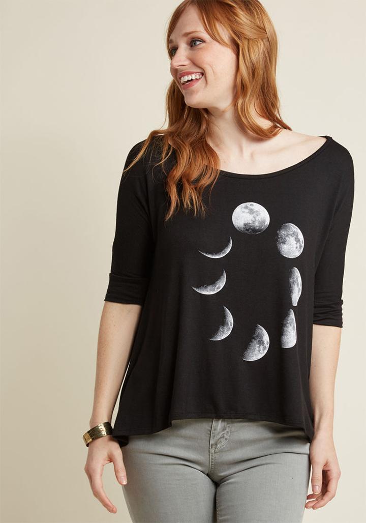 Modcloth All In A Phase Work T-shirt In 2x