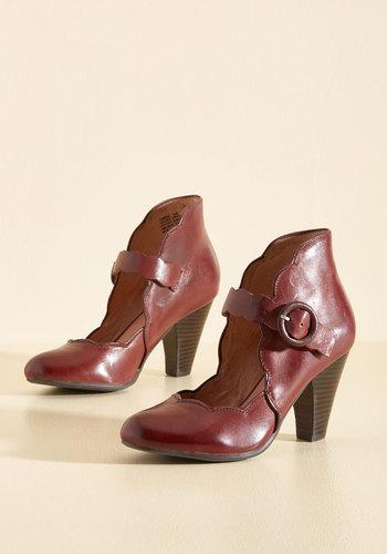  Day Train Leather Heel In Crimson In 10