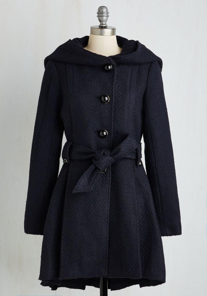 Stevemadden Once Upon A Thyme Coat In Midnight Blue In 1x
