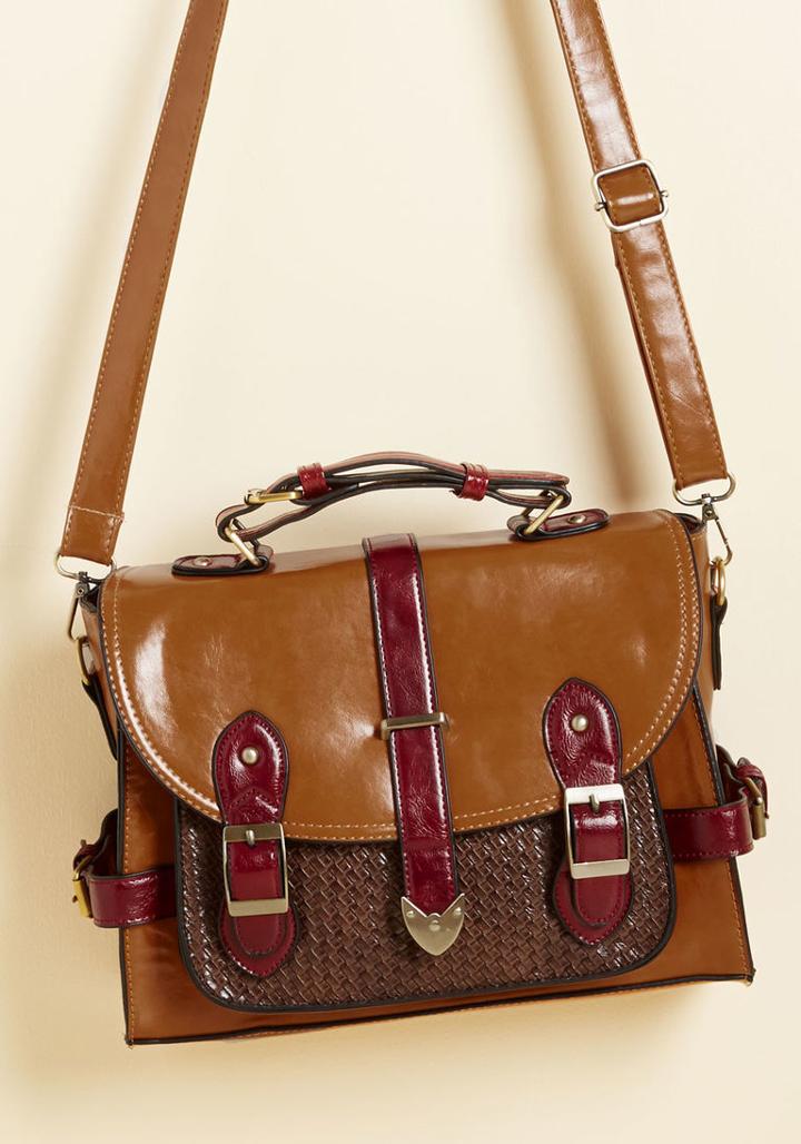 Modcloth Authentically Academic Bag In Latte