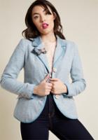 Joebrown Polished Twist Blazer In Light Blue In 8 (uk)