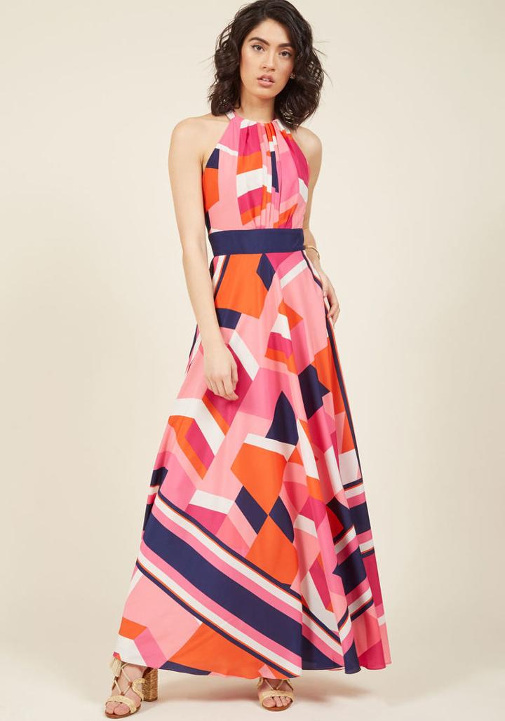  Shape, Color, And Architecture Maxi Dress In 8