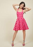 Modcloth Traveling Cake Pop Truck A-line Dress In Pink