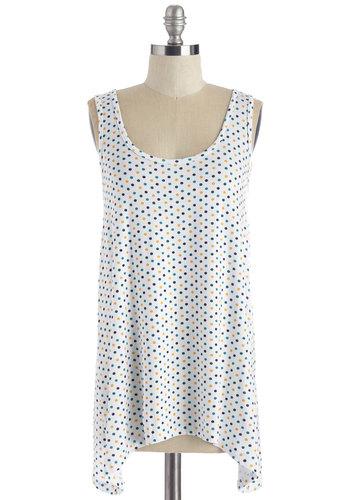 Mungglobalinc Custard Stand In Awe Top In White Dots