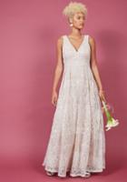 Modcloth Faith In Flawlessness Maxi Dress In Ivory In Xxs