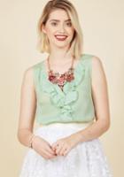 Modcloth Whistle Through The Workday Sleeveless Top In Mint