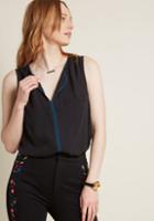 Modcloth Podcast Co-host Sleeveless Top In Black In 3x