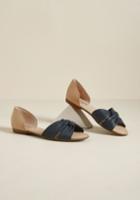 Latigo Knot To Self Leather Flat In Navy In 7