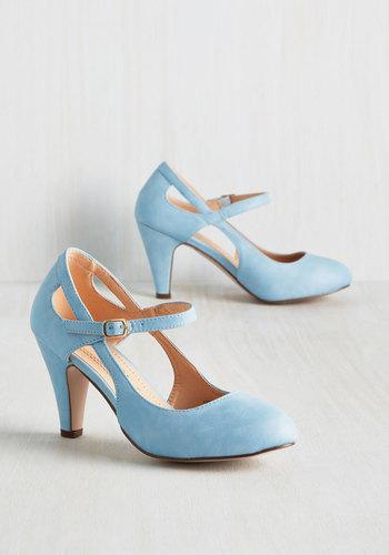  Fountain Of Truth Mary Jane Heel In Dusty Blue In 6.5