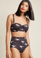 Highdivebymodcloth Waterfront Flaunt Swimsuit Top In Dinos In L