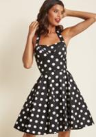 Modcloth Traveling Cake Pop Truck A-line Dress In Black In S